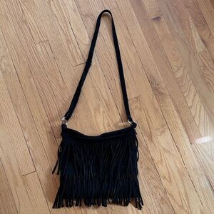 Black Fringe Shoulder Bag